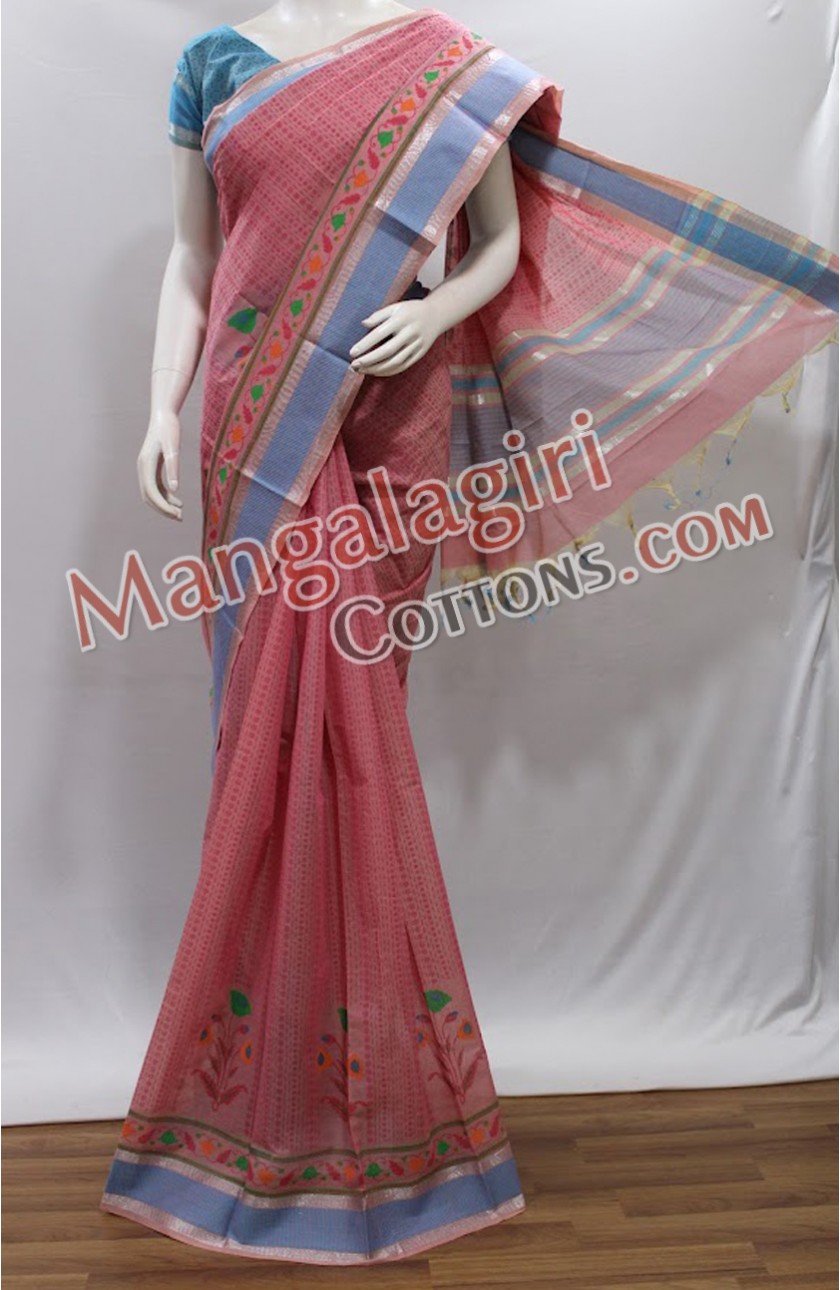 Mangalagiri Cotton Saree - Blue